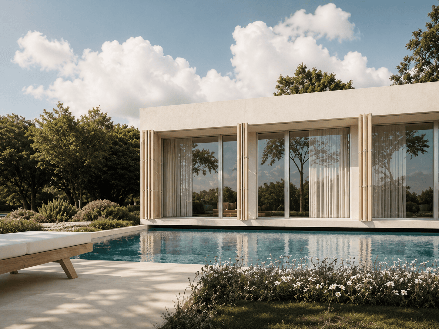 Casa contemporanea com jardim e piscina - Margarida Moura Arquitetura